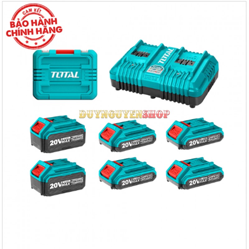 Bộ 7 pin Lithium-Ion 20V TOTAL TOSLI230701